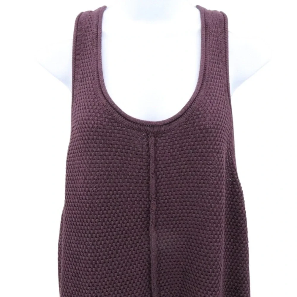 NWT‎ Free People Beach Hailee Cozy Jumpsuit M Vintage Wine Wide Leg Knit Boho